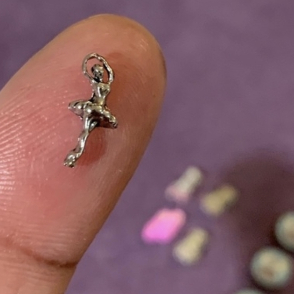 Silver Ballerina Charm Pendant - Women Jewelry